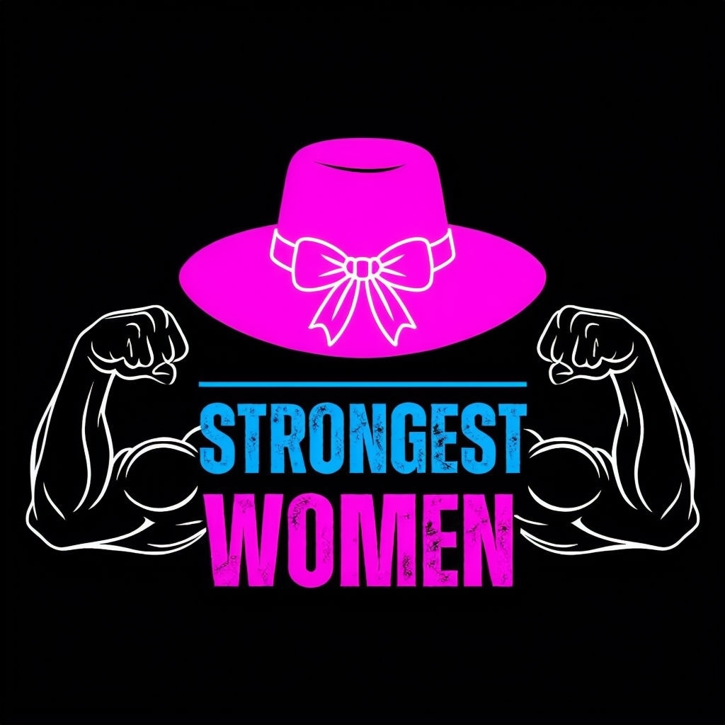 Strongest Women Empowerment Hot Pink Hat T-Shirt