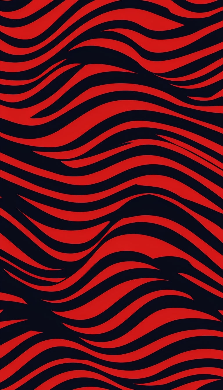 Dynamic Abstract Red and Navy Blue Wave Pattern Phone Case Cover