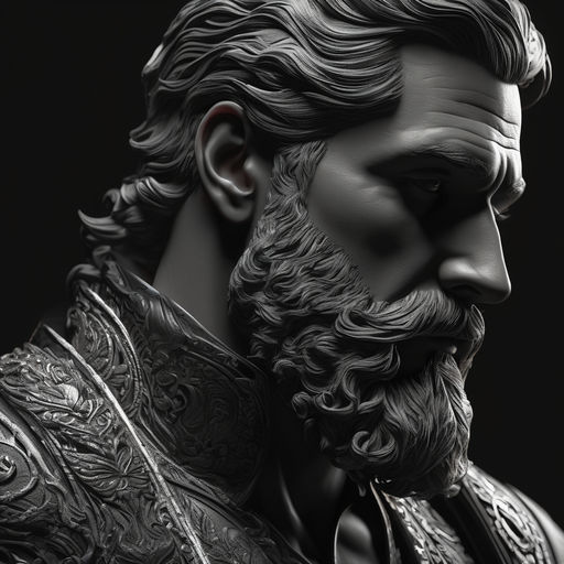 Portrait of a statuesque man by guilherme d [e Playground