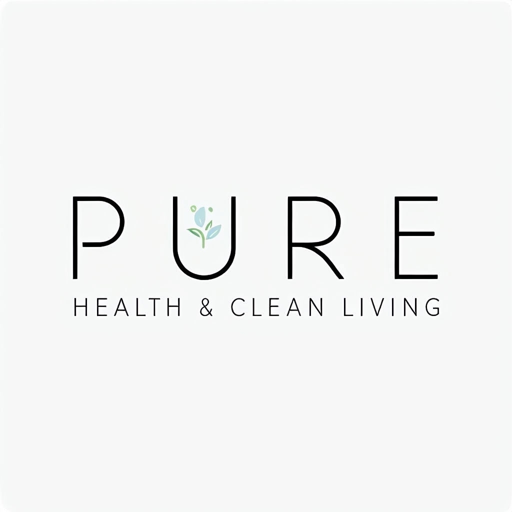 Minimalist PURE Logo Design for Health and Clean Living Brand Logo