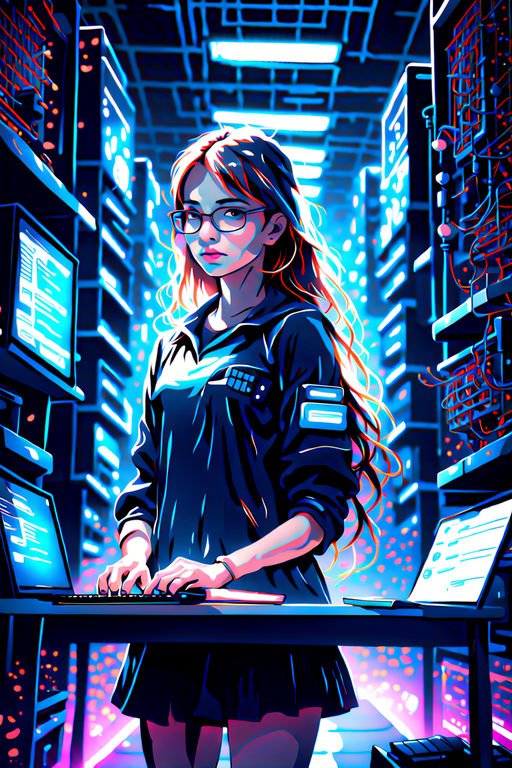 A female student majoring in computer science. by Игорь Корякин ...
