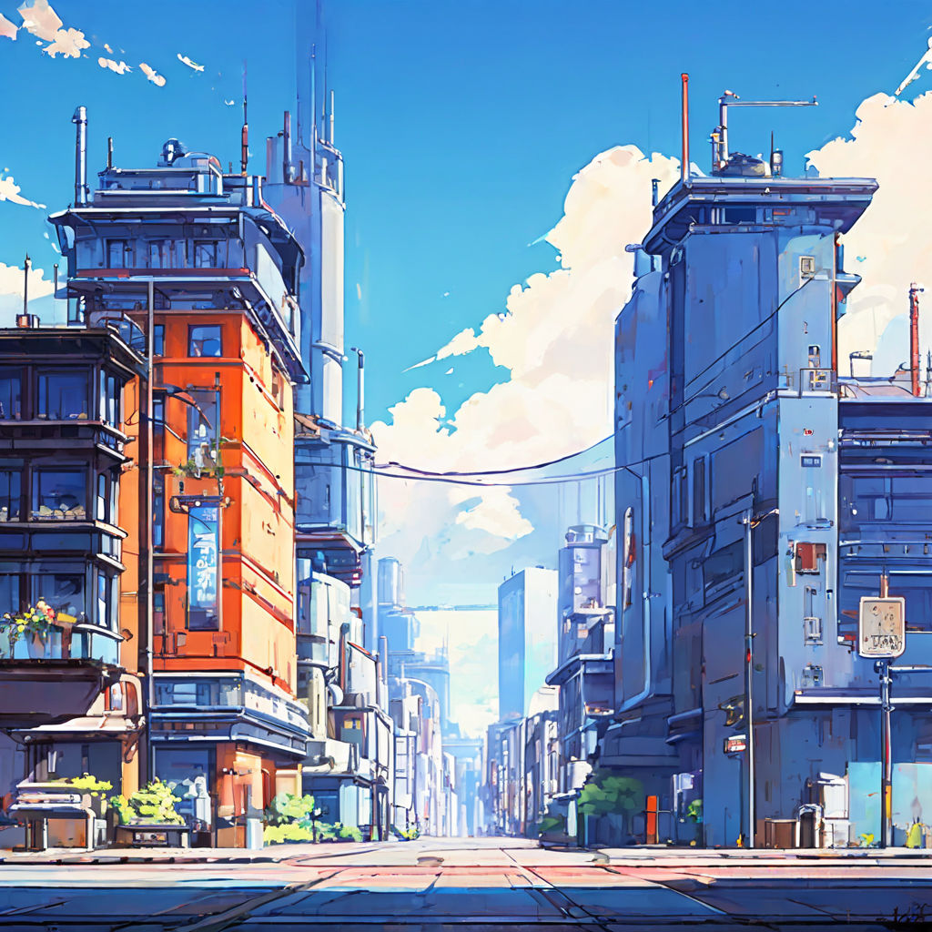 Four distinct 2D city buildings by Nazareno Cruz - Playground