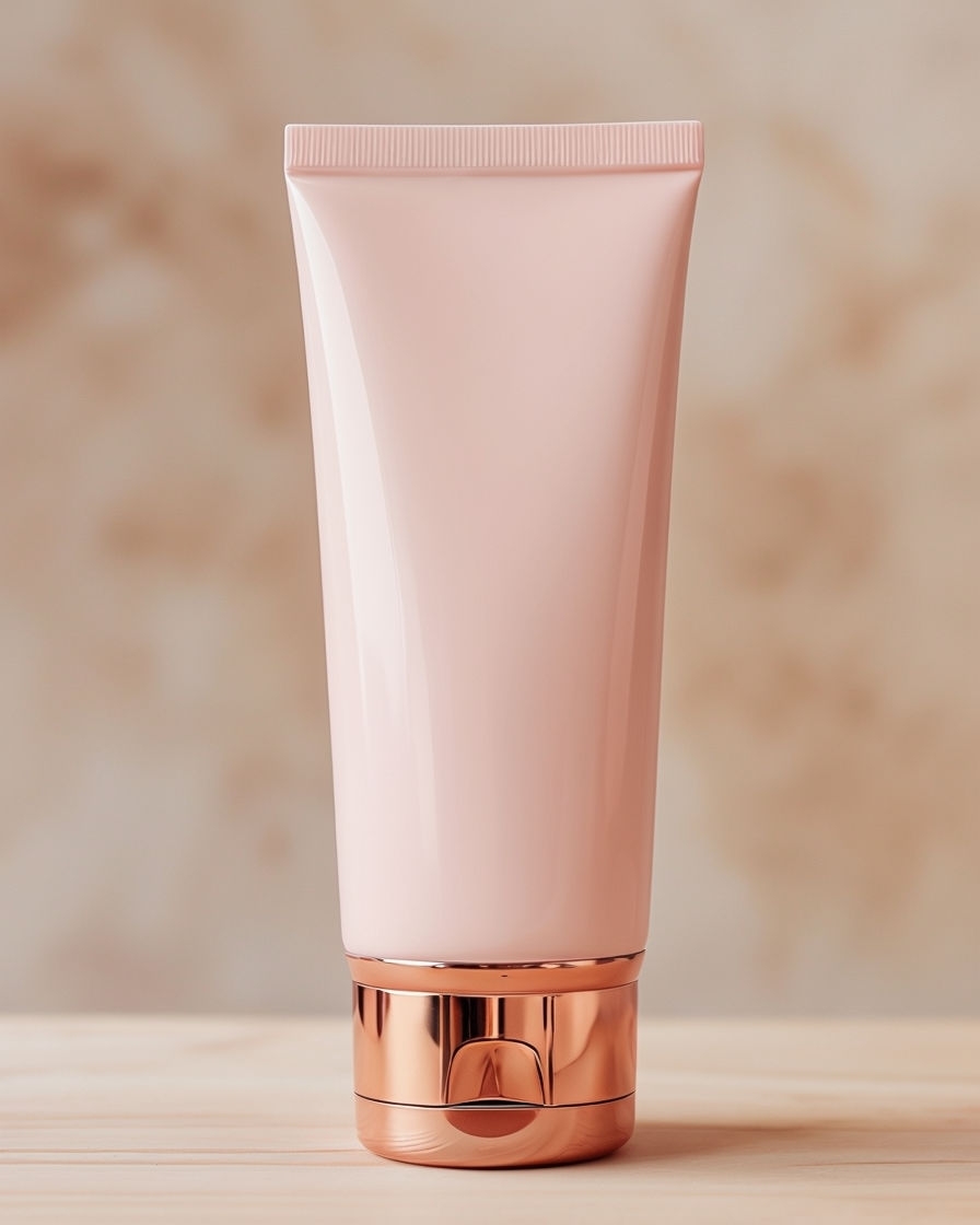 Elegant Light Pink Skincare Tube Minimalist Mockup