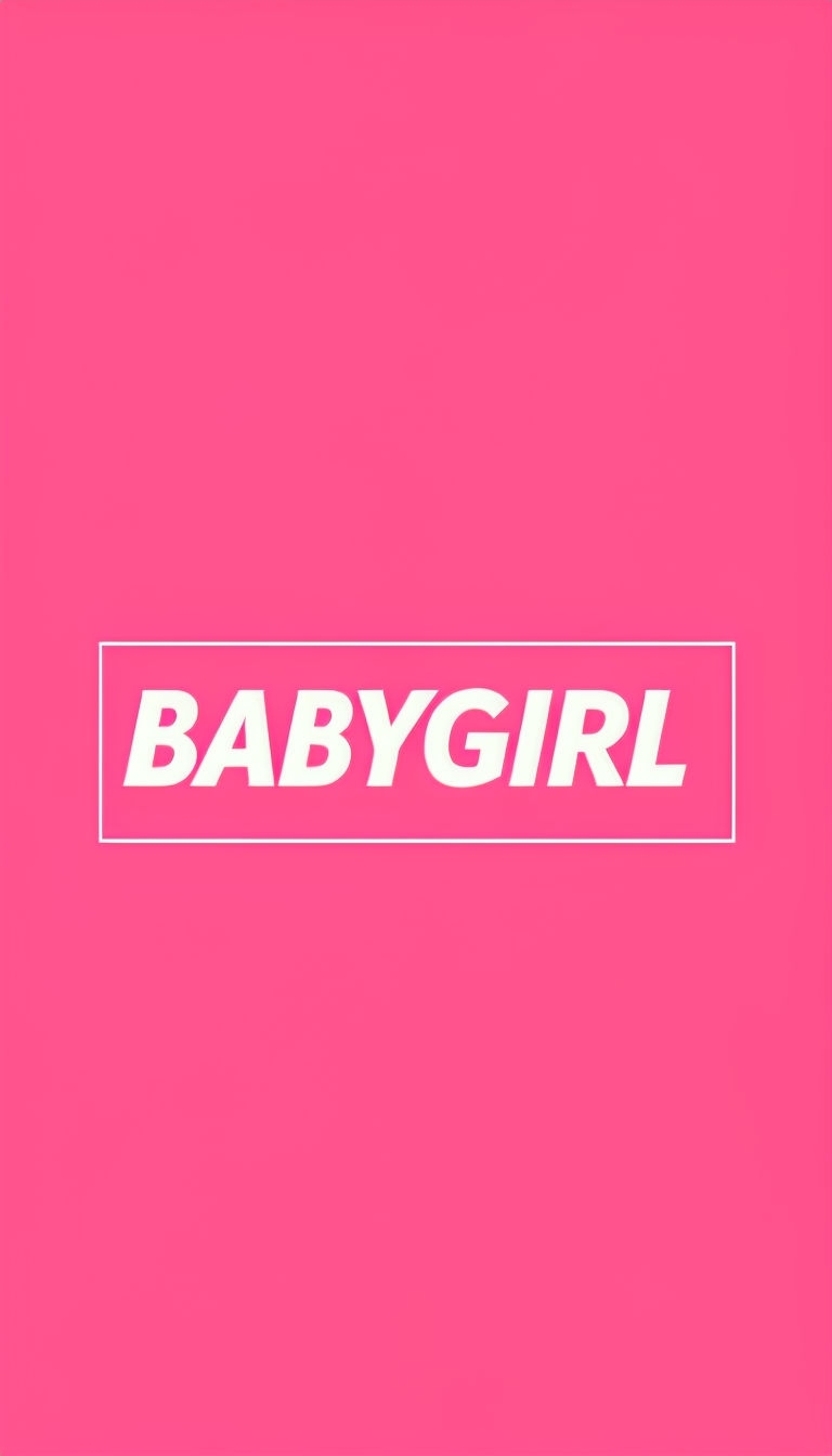 Bold Pink BABYGIRL Text Minimalist Phone Case Cover