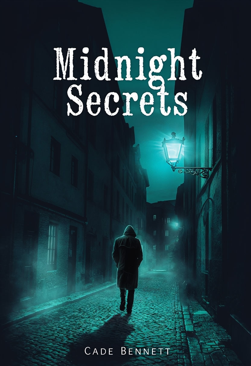 Midnight Secrets Eerie Alleyway Book Cover Art