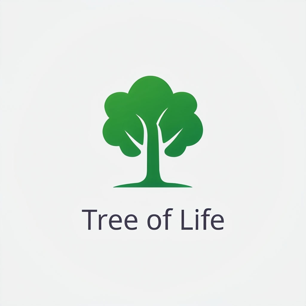 Minimalist Tree of Life Hospital Logo Design