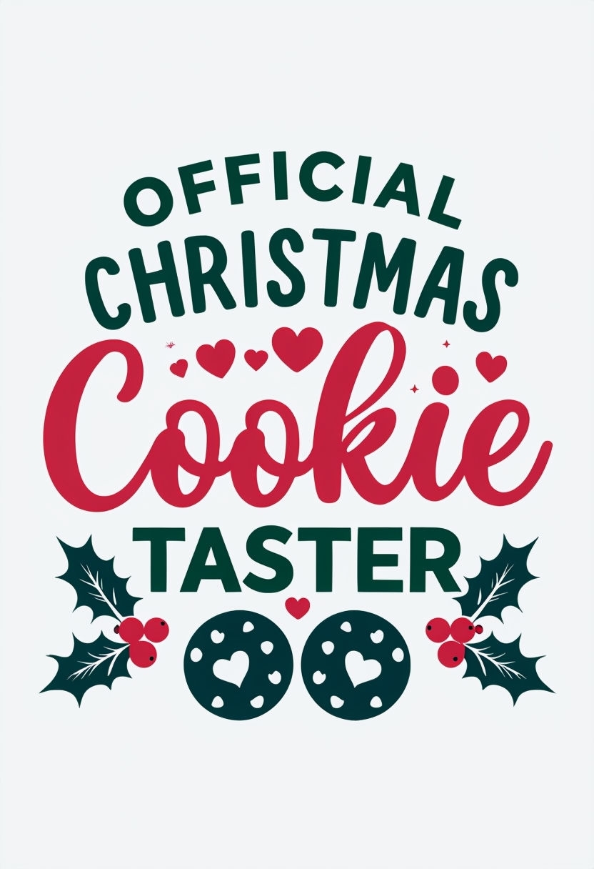 Official Christmas Cookie Taster Festive T-Shirt