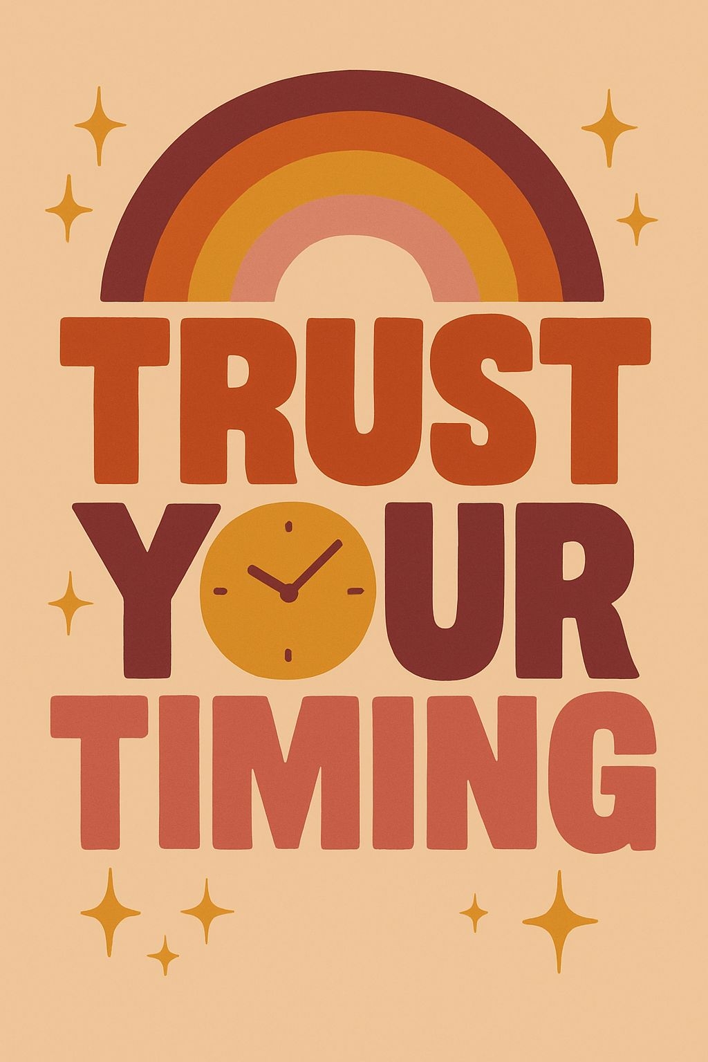 Trust Your Timing Mid-Century Doodle 