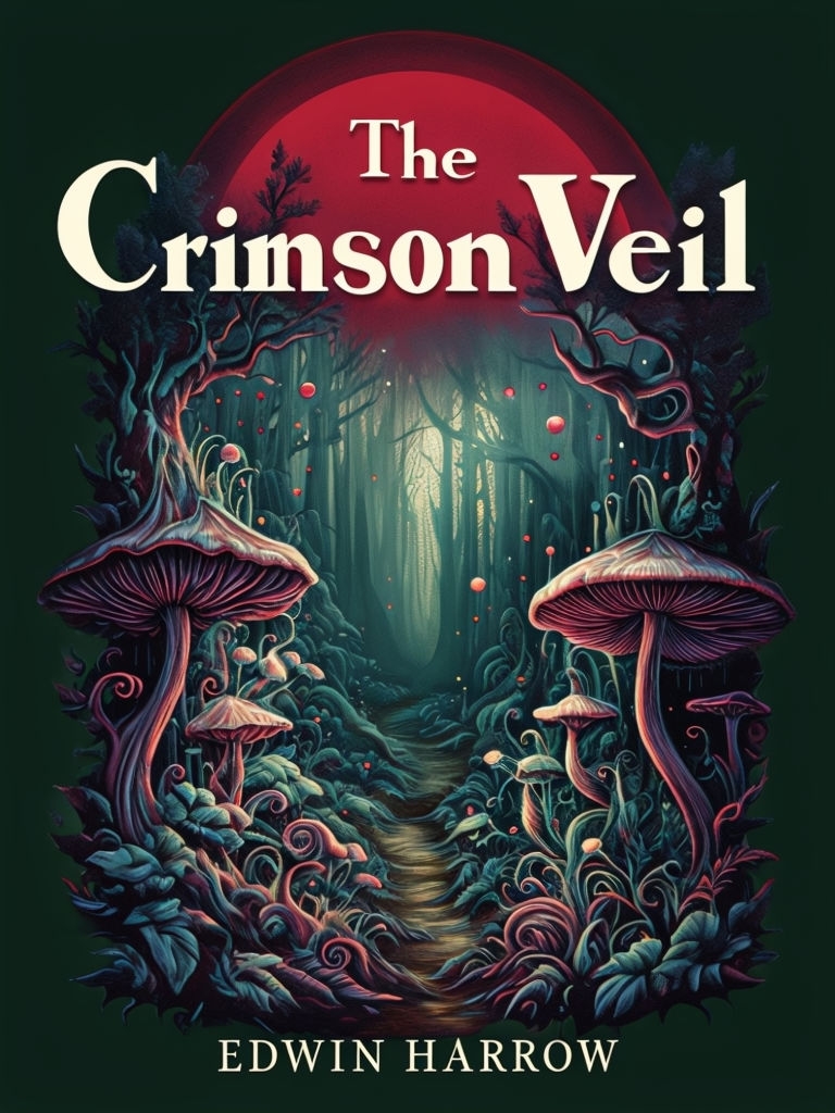 Mysterious Crimson Veil Fantasy EBook Cover Design