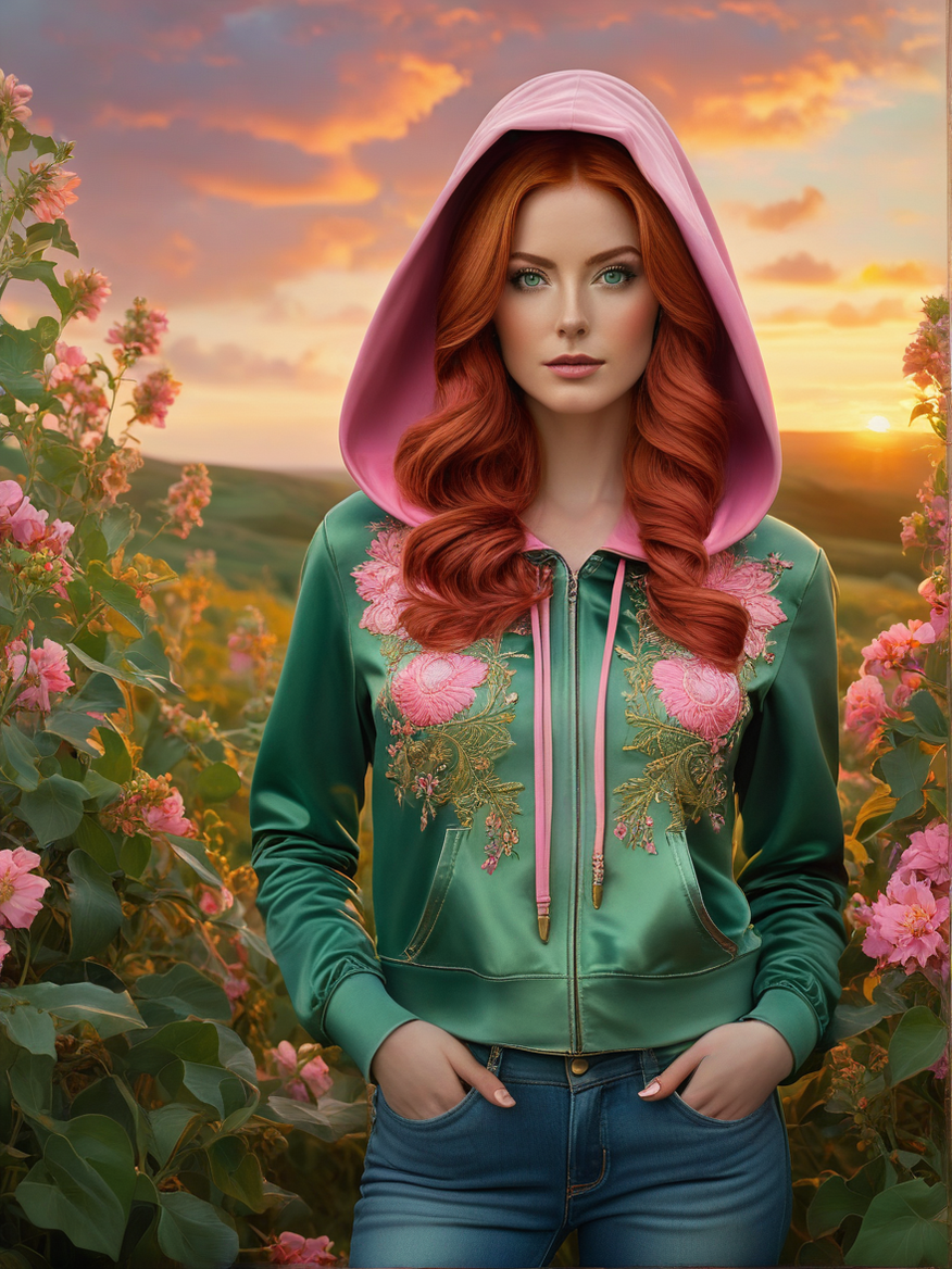 Captivating life-sized oil painting of female subject with v... by Xina ...