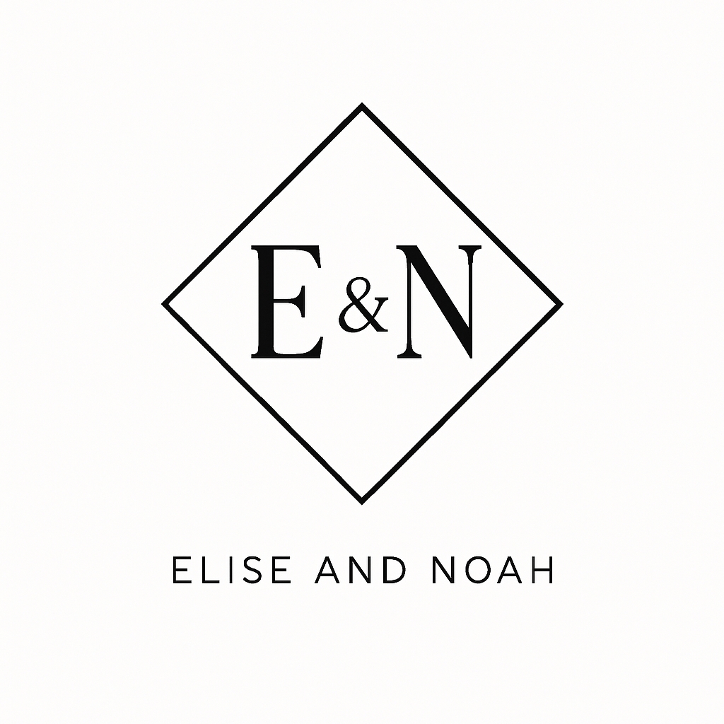 Elegant Minimalist Elise and Noah Logo Design Monogram