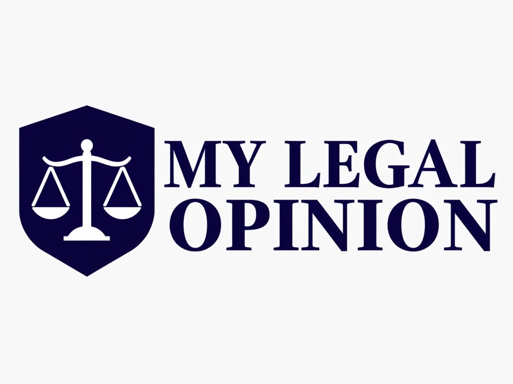 Modern Legal Opinion Shield Logo Design with Scale of Justice