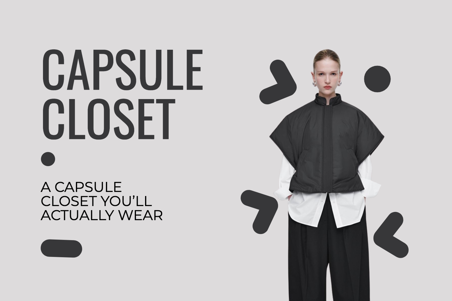 Modern Fashion Capsule Closet Advertisement Banner