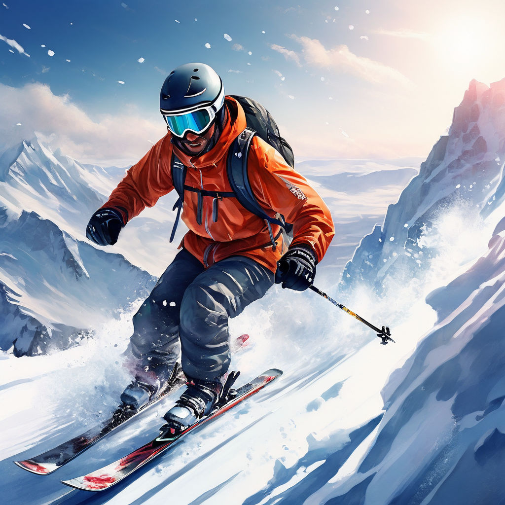 Downhill skiing on glaciers by Anes Sadiković Playground