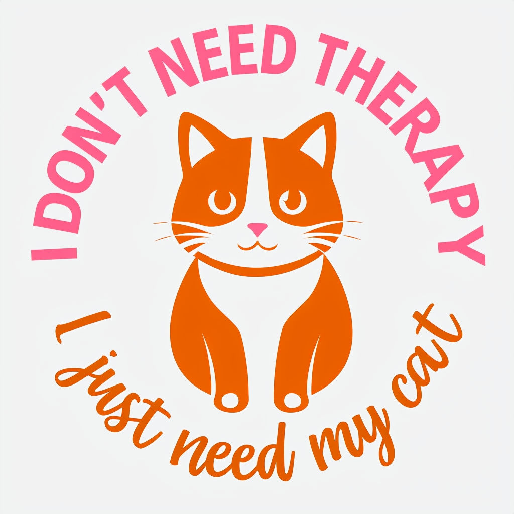 Cat "I Don't Need Therapy  T-Shirt 