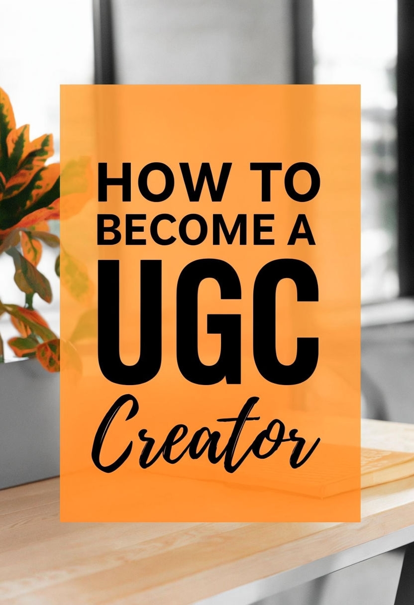 How to Become a UGC Creator Modern Promotional Graphic Poster