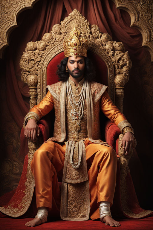 Create an image of King Nahusha by Deepanshu Nigam - Playground