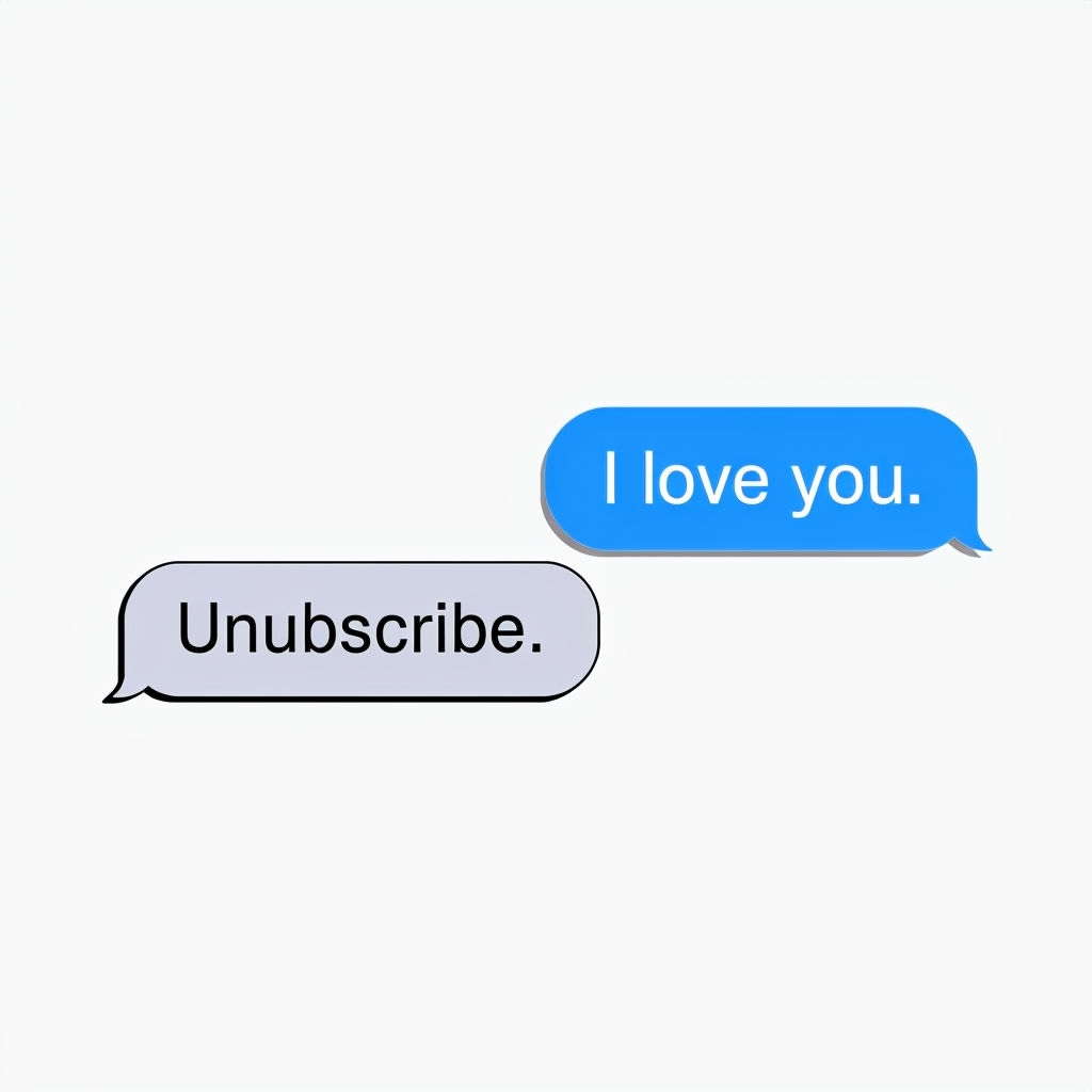 Minimalist Cartoon Text Messages Illustration Meme