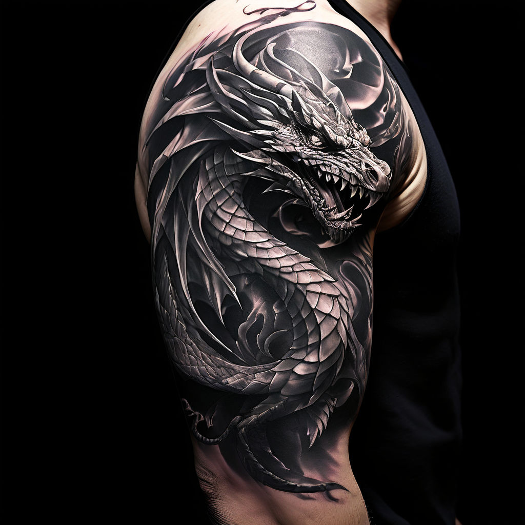 cool dragon tattoo