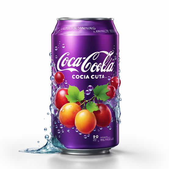 Coca-Cola-branded grape-flavored health-conscious beverage by skyed ...