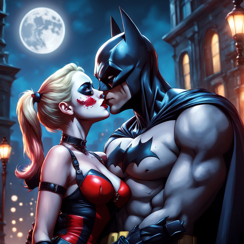 Harley Quinn Kissing Joker