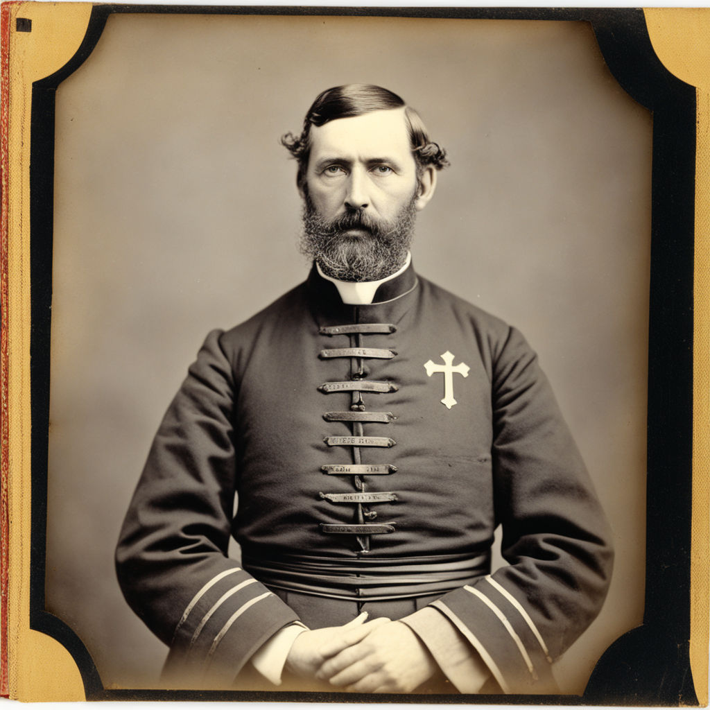 1800s photograph of a priest with a prisoners sign around hi... by Jake ...