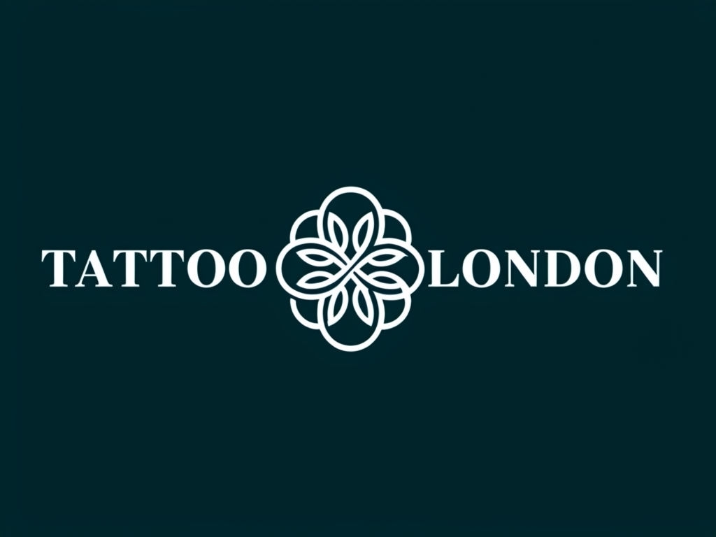 Elegant Tattoo London Logo with Geometric Design Elements
