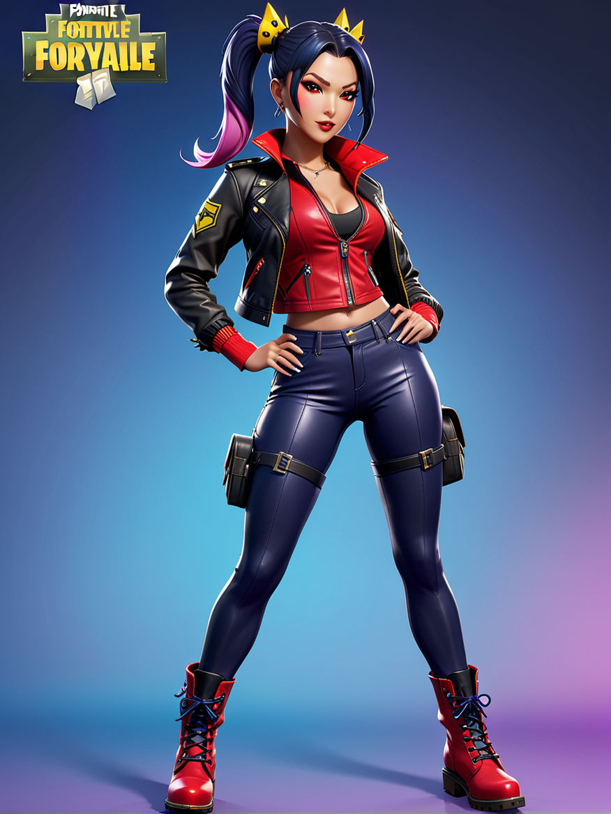 Resident Evil 4 agent Ada Wong as a fortnite skin concept Fortnite style  3D