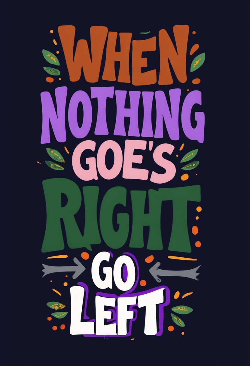 Vibrant Motivational Quote 'When Nothing Goes Right' Poster