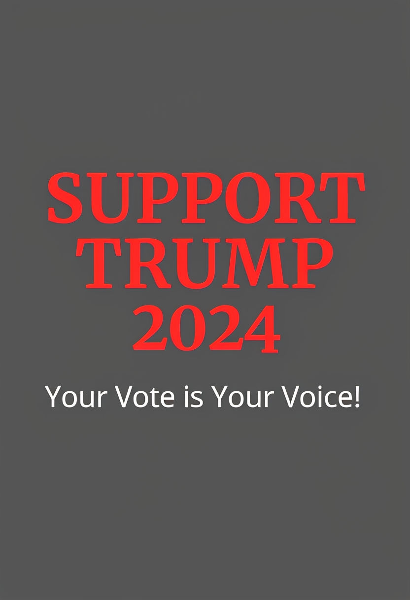 Support Trump 2024 Bold Message Card