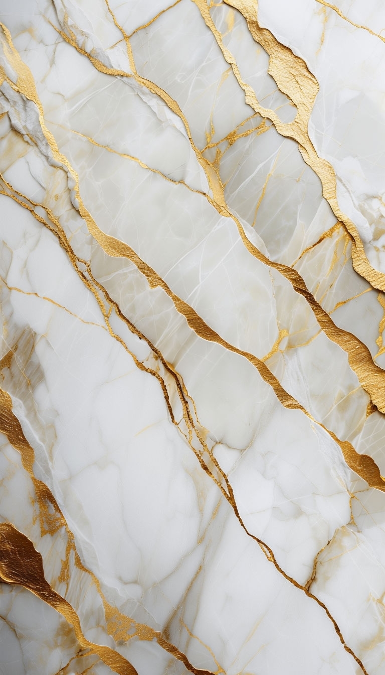 Elegant White Marble with Golden Veins Phone Case Cover