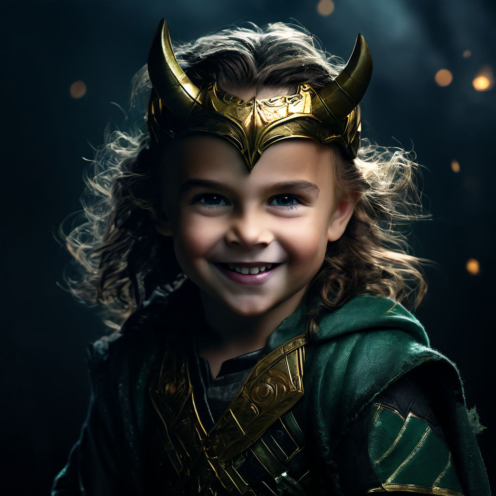 Loki child smiling by Ana Flavia Castilho Dias - Playground