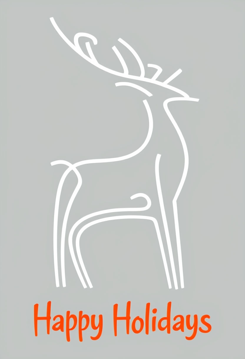 Playful Reindeer Face Holiday Greeting Card Design Social Media Post ...