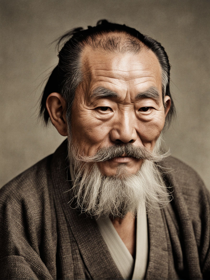 An old japanese man with a mustache and beard by Fernando Ceballos ...