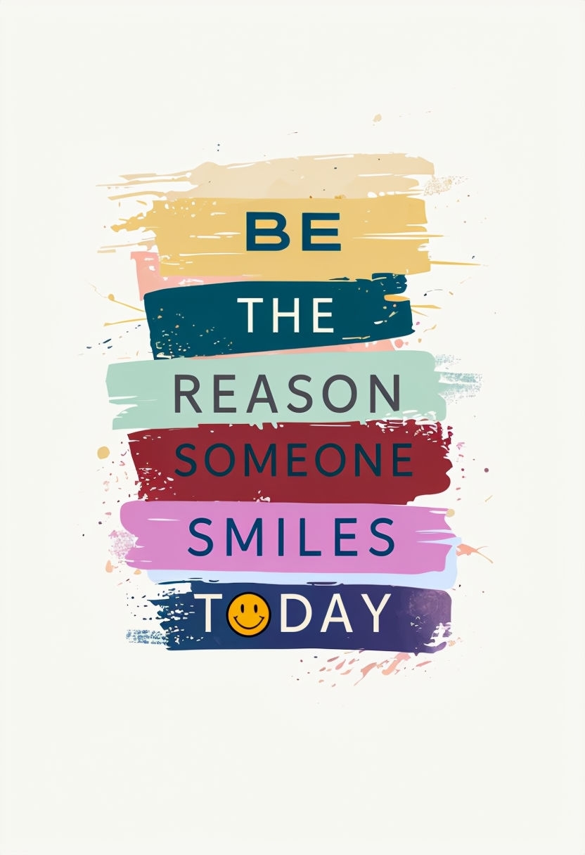 Be The Reason Someone Smiles Today Motivational Poster