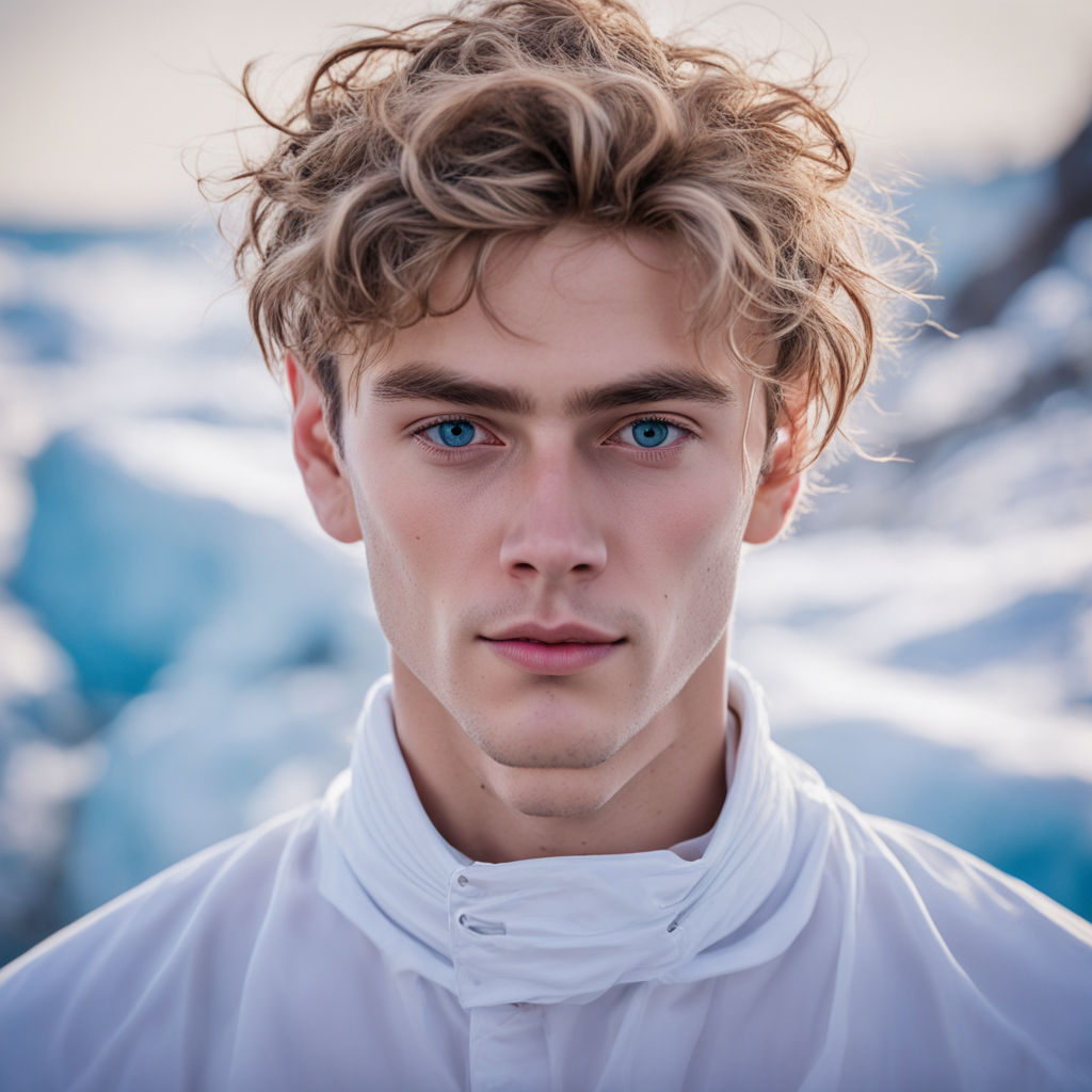 A shirtless Icelandic male model