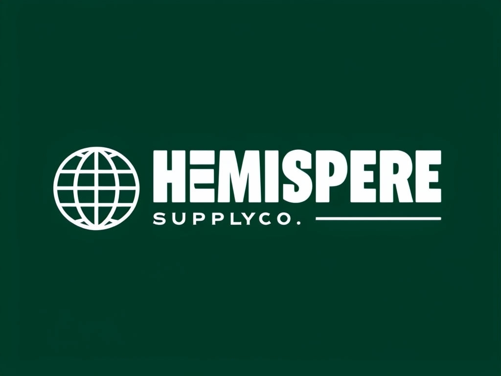 Minimalist Green Hemisphere Supply Co. Logo Design