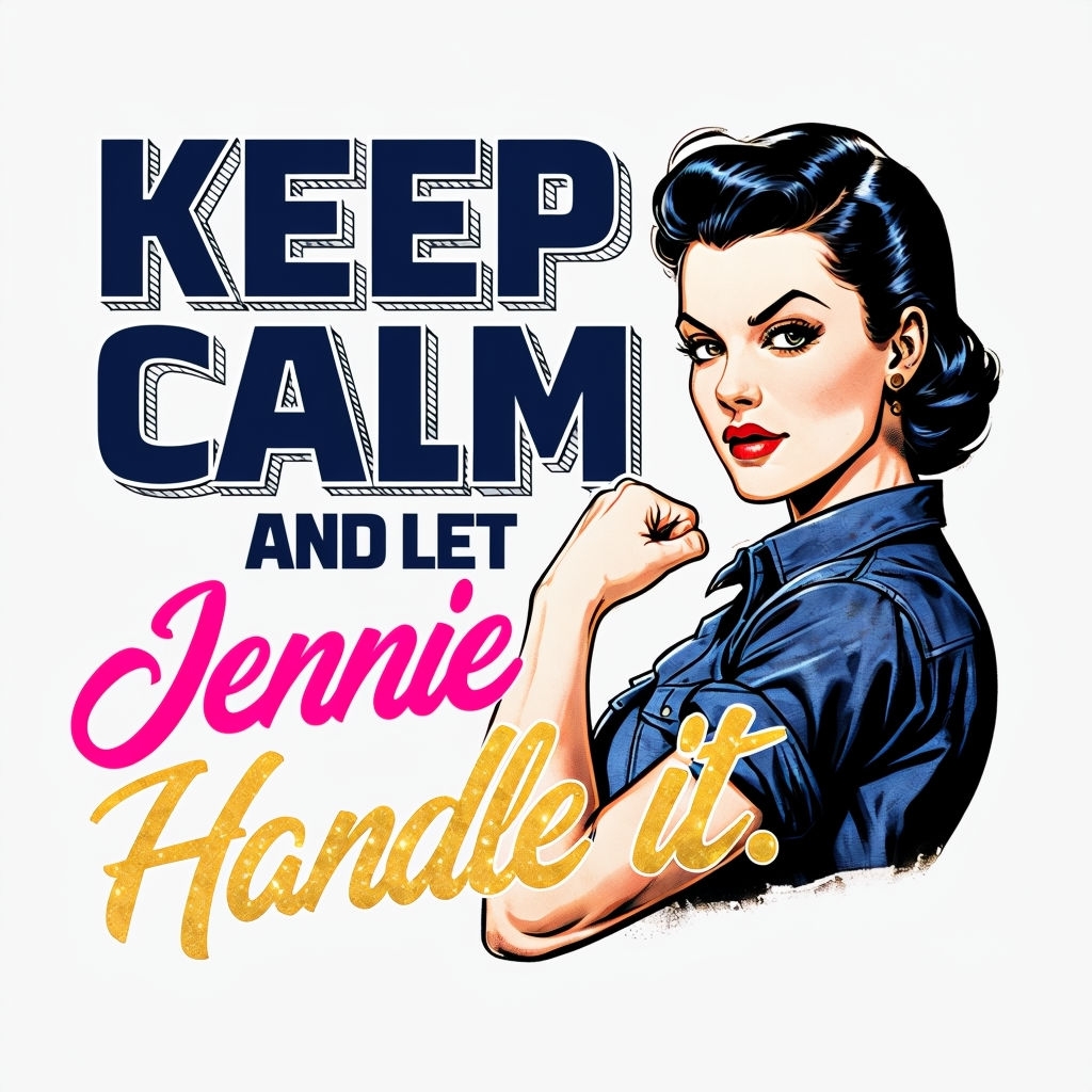 Empowering 'Keep Calm' Retro Comic Design with Strong Woman Mug