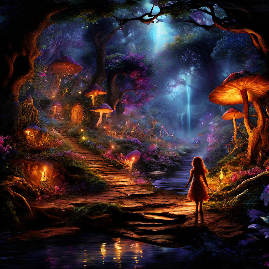 Ethereal Fantasy Concept Art in the style of Thomas Kinkade by Mikhael ...