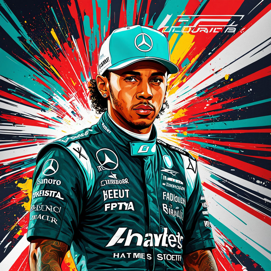 Lewis hamilton art work by Abdalla Hamza - Playground
