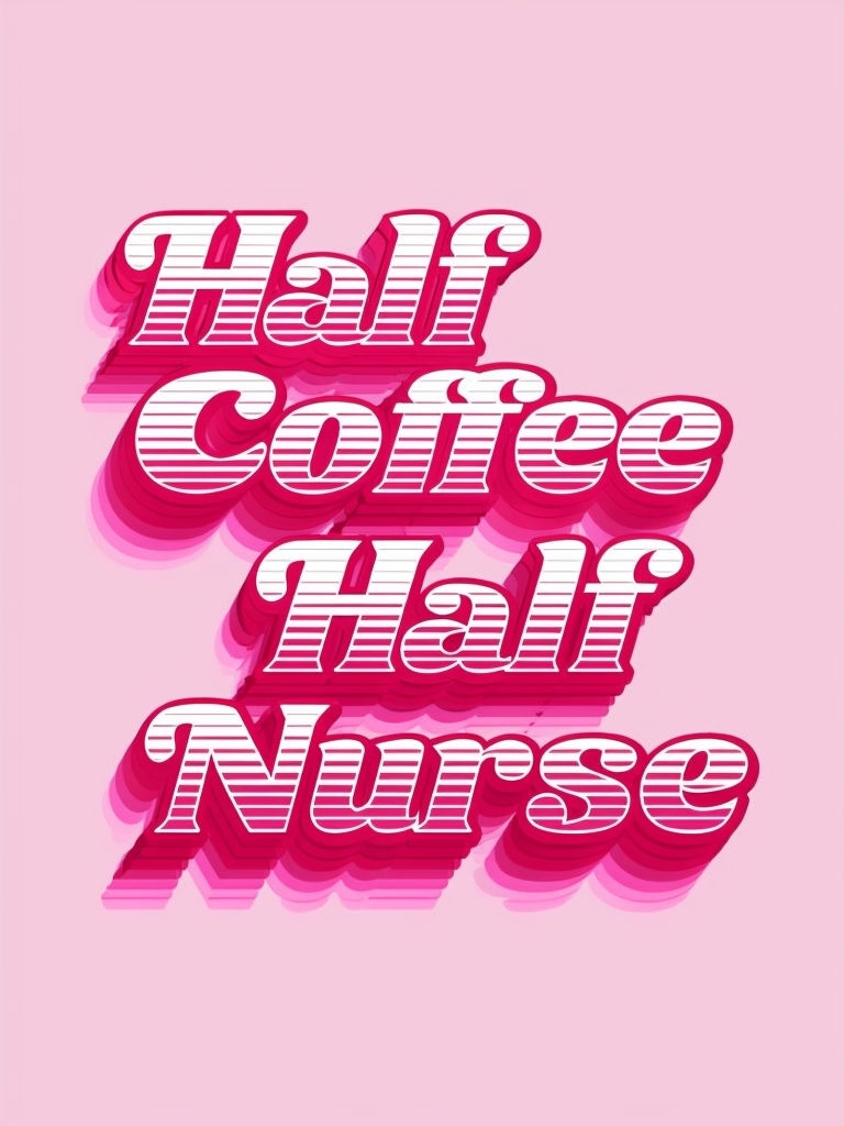 Half Coffee Half Nurse Vintage Graphic T-Shirt