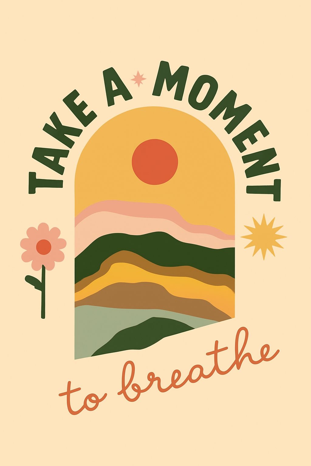 Modern Minimalist Take a Moment Wellness T-Shirt