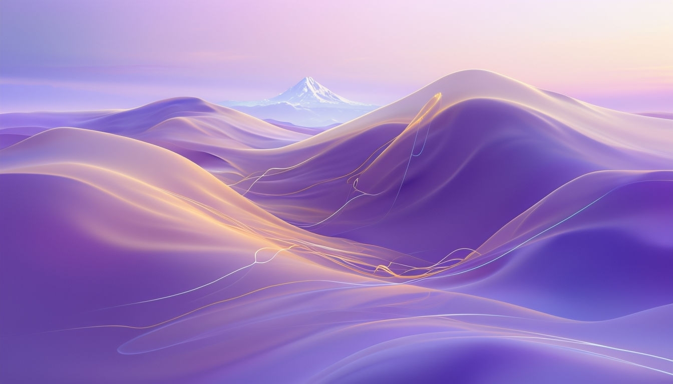 Ethereal Lavender Landscape with Abstract Hills Virtual Backgrounds