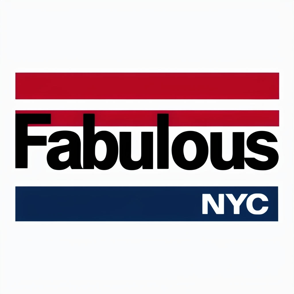 Bold Fabulous Logo Design with Patriotic Colors T-shirt