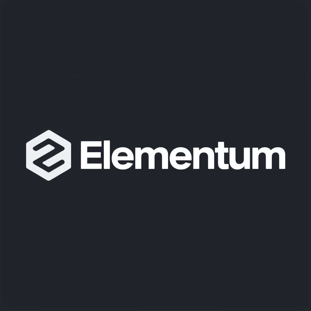 Modern Minimalist Elementum Logo Design on Dark Background Logo