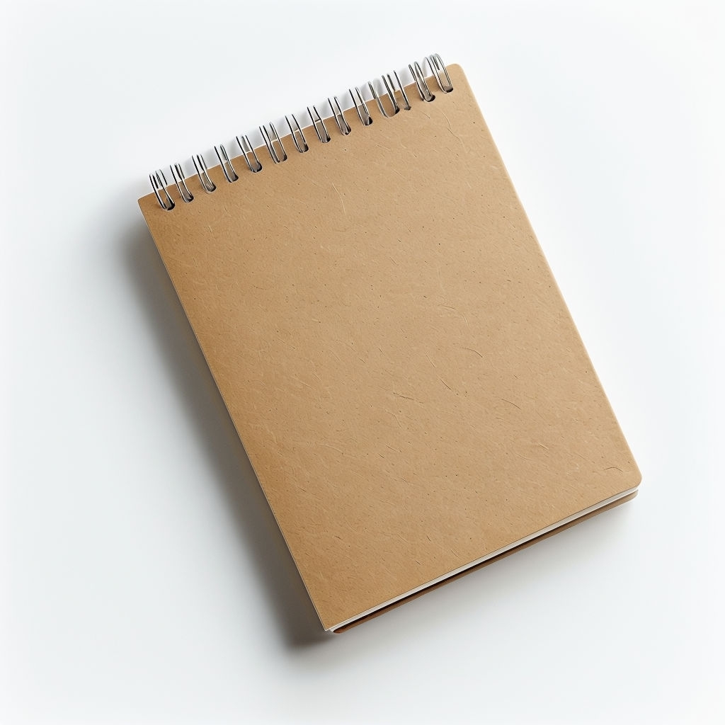 Eco-Friendly Light Brown Spiral Notebook Mockup