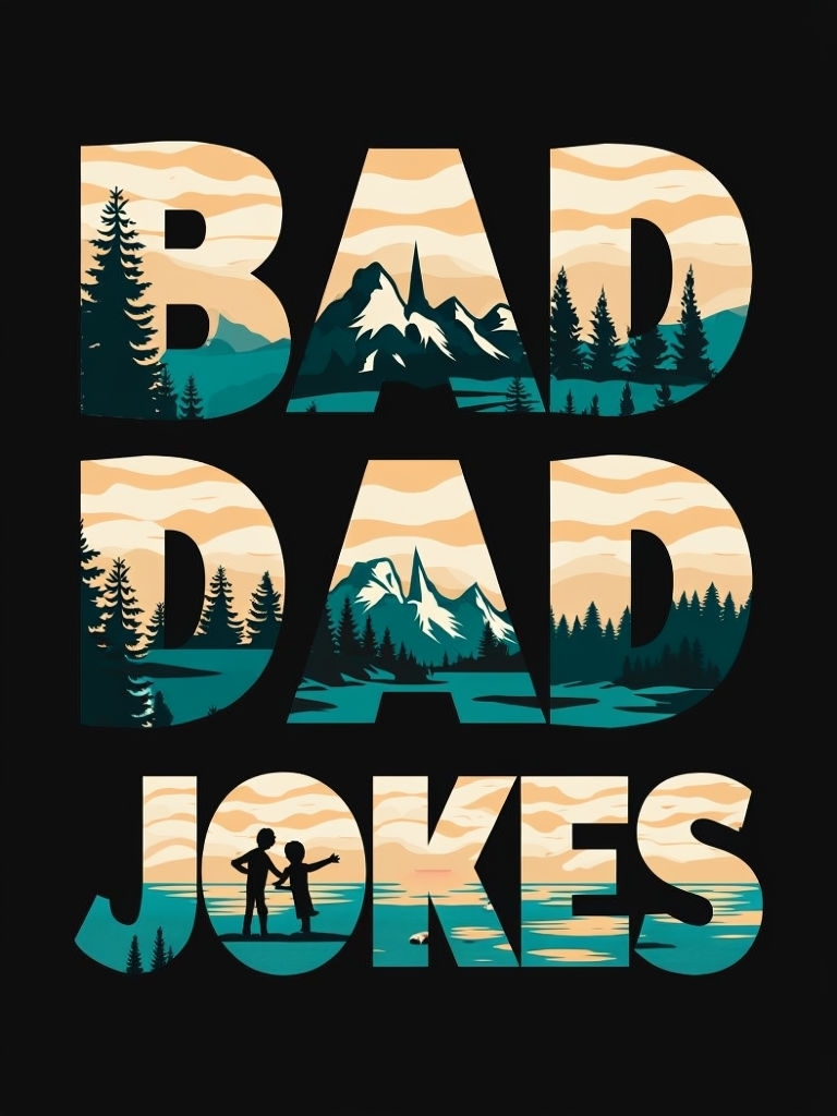 Bad Dad Jokes Nature Scenic Design T-Shirt