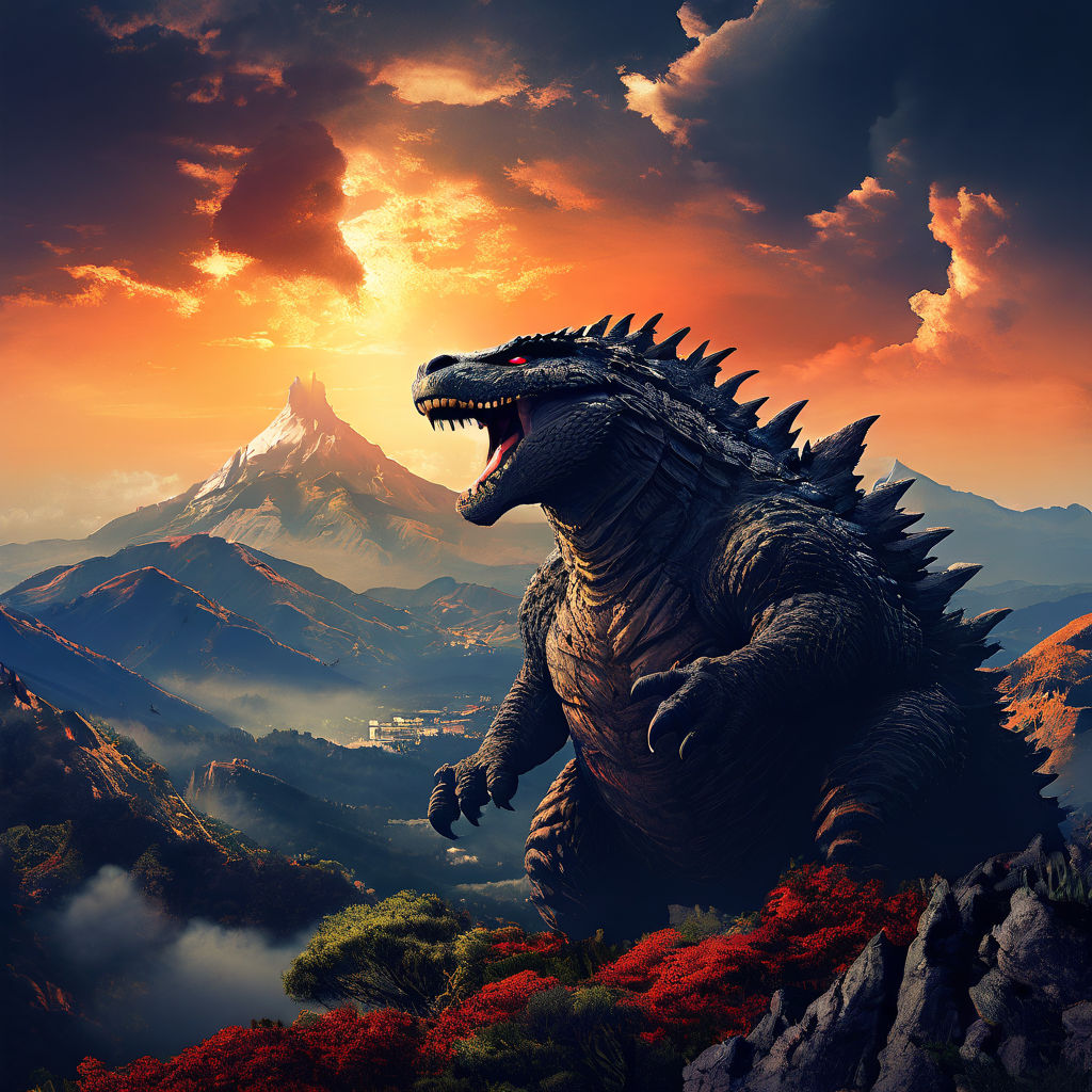 Godzilla climbing Mt. Diablo by Ryan Doyle - Playground