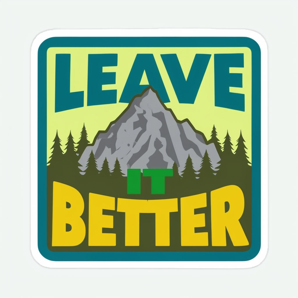 Motivational Leave It Better Nature Landscape Sticker