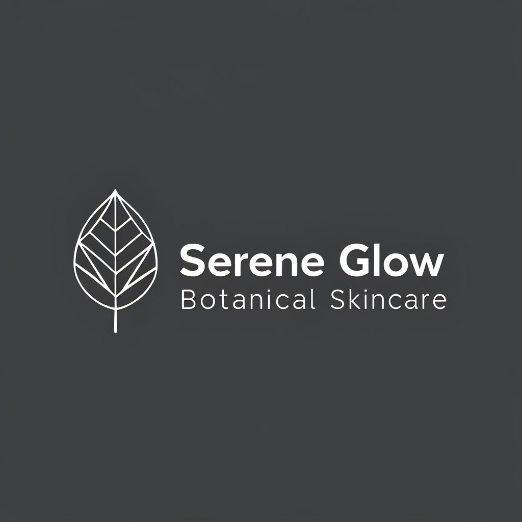 Modern Abstract Leaf Logo for Serene Glow Botanical Skincare